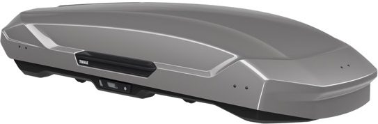 Isolated image of silver Thule Cargo box