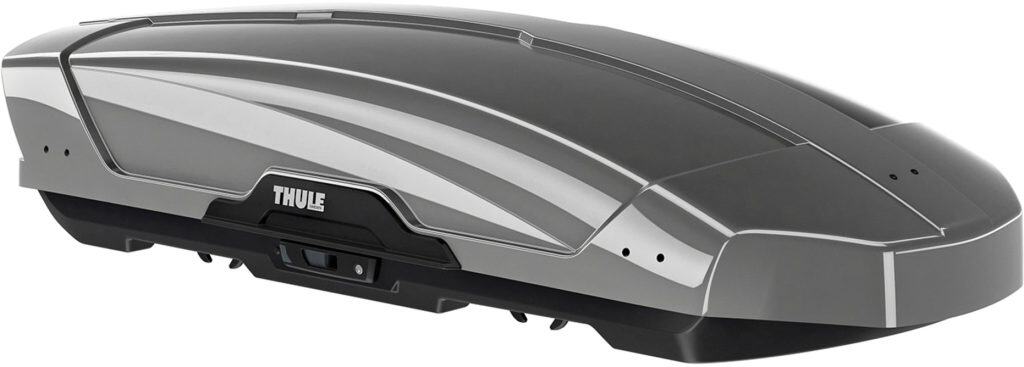Isolated image of silver Thule Cargo box