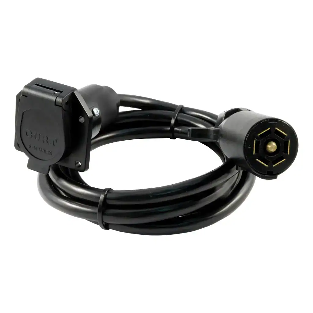 Isolated image of CURT Extension Harnesses to add a 7‑Way Socket to Your Truck Bed.