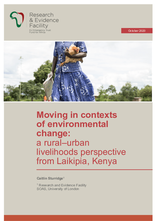 Moving in contexts of environmental change: a rural-urban livelihoods perspective from Laikipia, Kenya