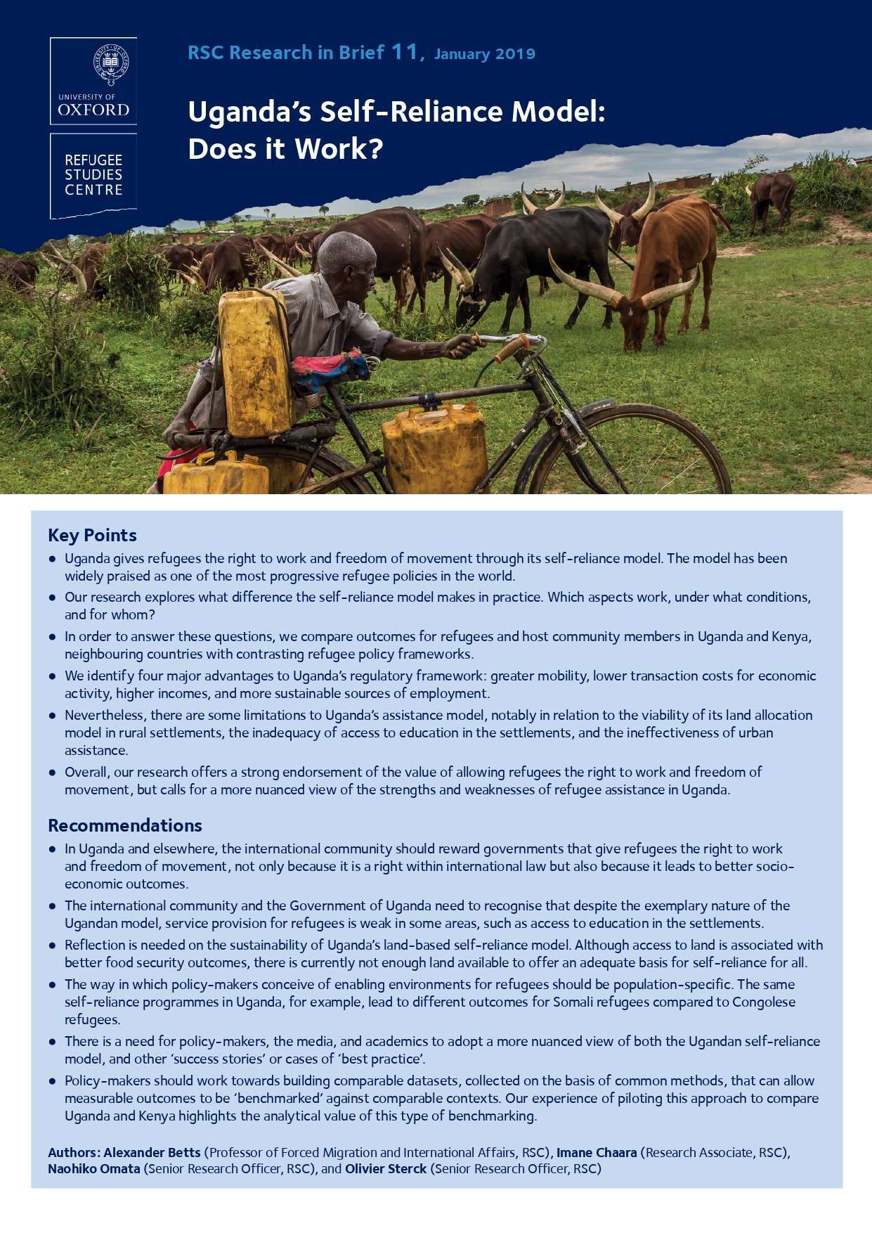 Uganda's Self-Reliance Model: Does it Work?