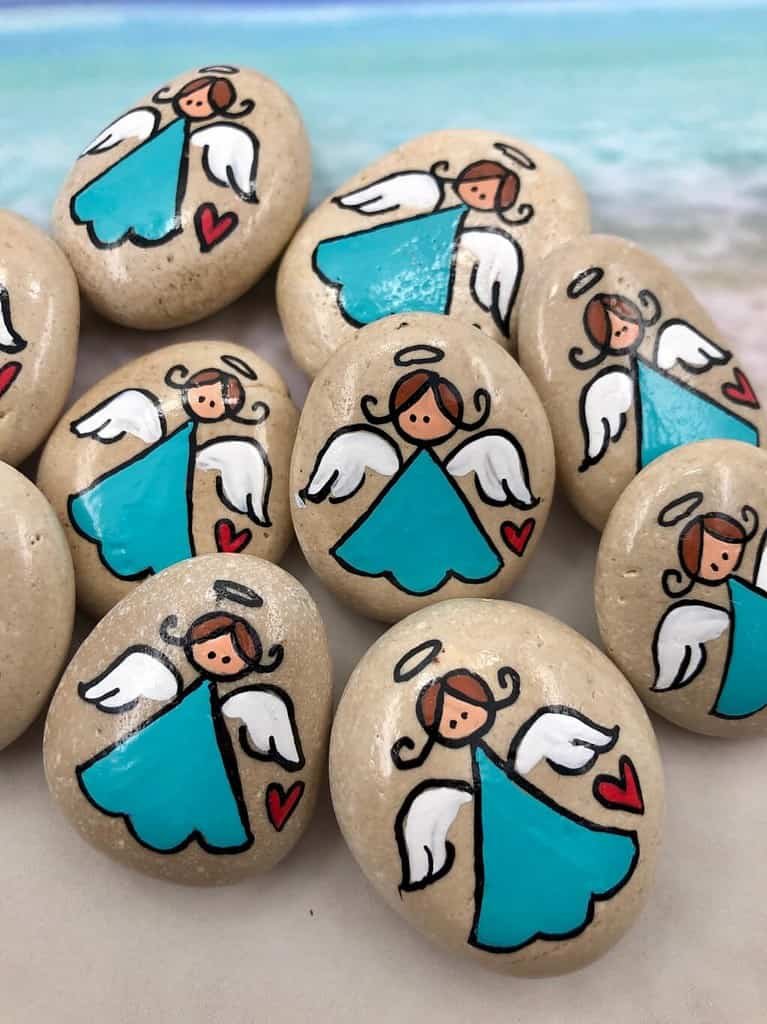 Story Stones Guide: How to Make And Ways to Use Them 5 angel pebbles