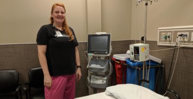 Fowler in Chemo Treatment Room