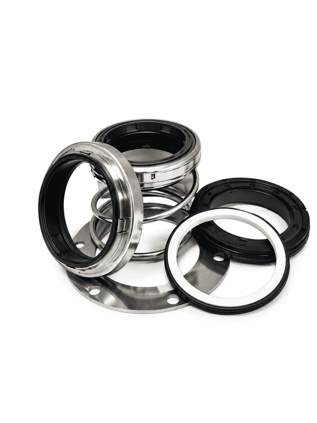 Ebara DMLEU repair kit, double mechanical seal and Buna-N O-ring set for 100DMLEU6152 and 150DMLEU6152 Ebara DML Series double mechanical seal, step shaft, 30/35 40/45 and 45/50 mm, upper and lower seal set