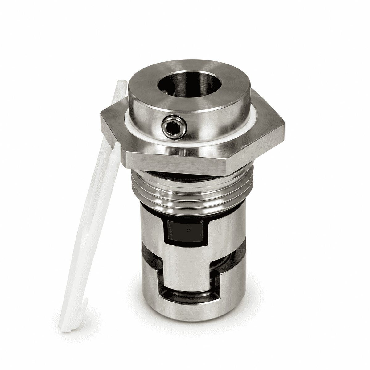 Grundfos CR unitized cartridge mechanical seal, Type H threaded and Type E clamp-in, SiC/SiC/Viton