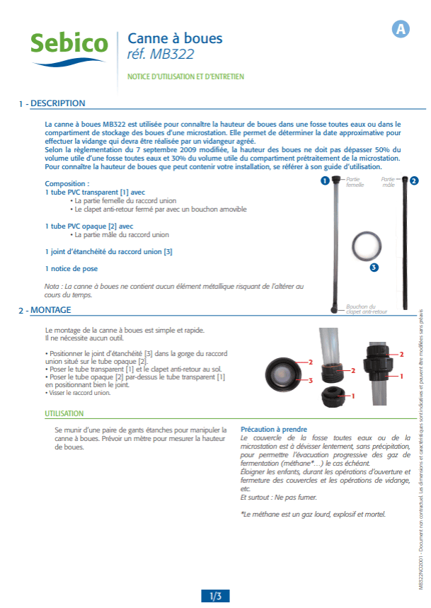 Canne à Boue MB322