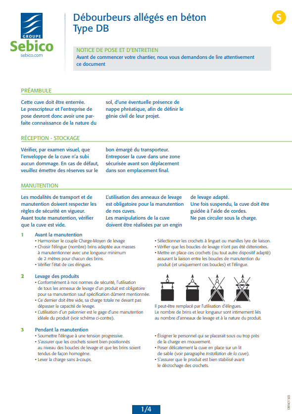 Débourbeurs en béton type DB