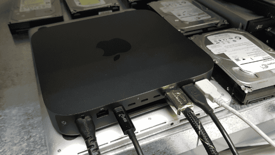 Apple Mac mini used in the data recovery