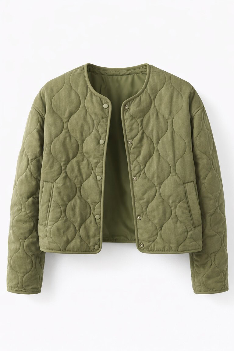 Chaqueta acolchada verde mujer | Stylicious packshot