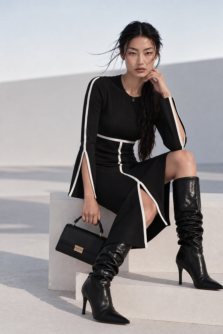 vestido mujer profesional negro