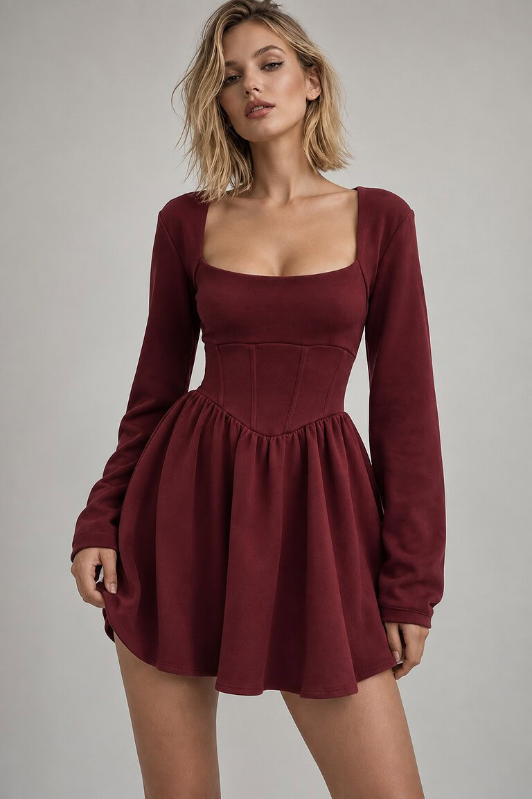 Vestido Comodo mujer granate
