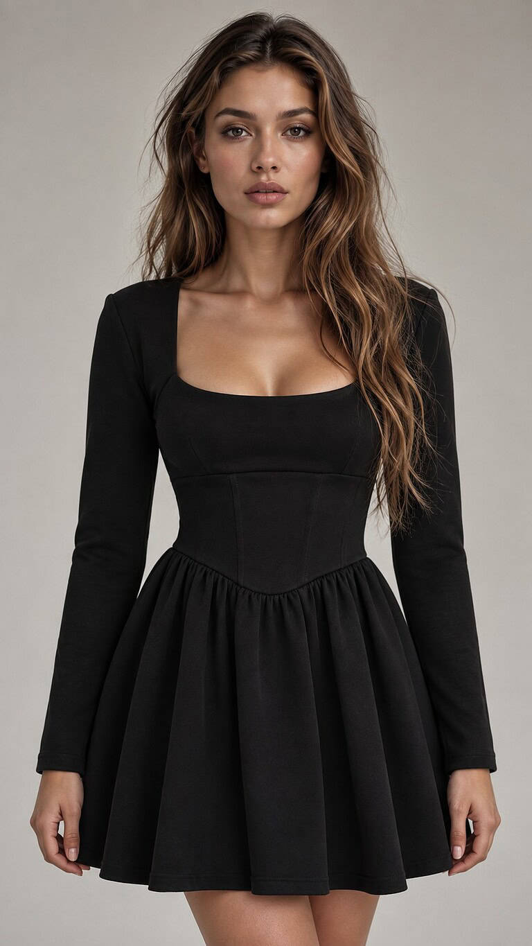 vestido valentina negro estudio 1