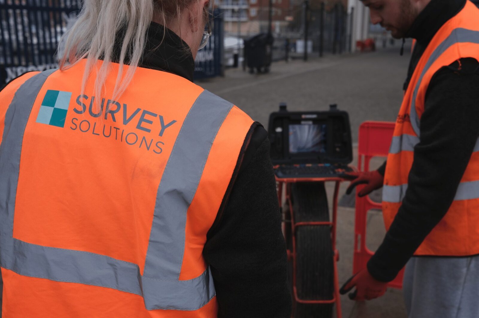 Utilities surveyors on site