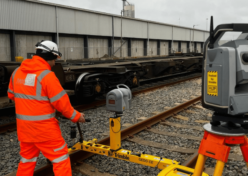 surveyor conducting a rail survey