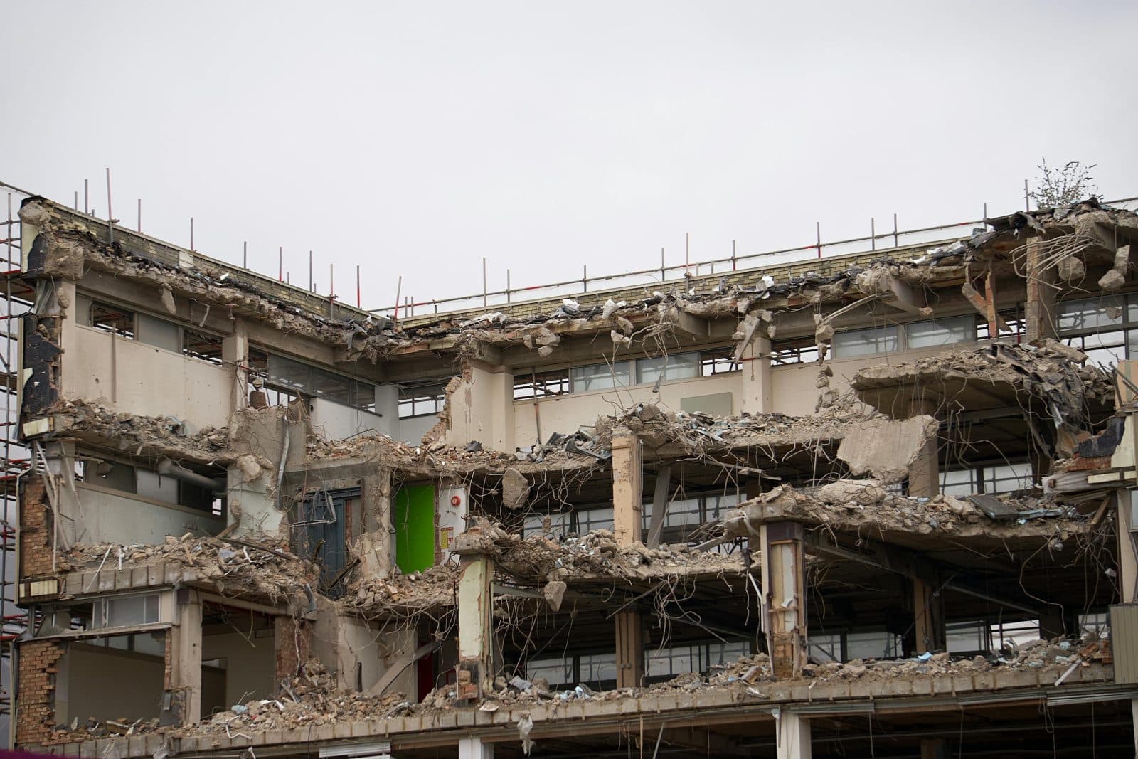 Building part way through a demolition project