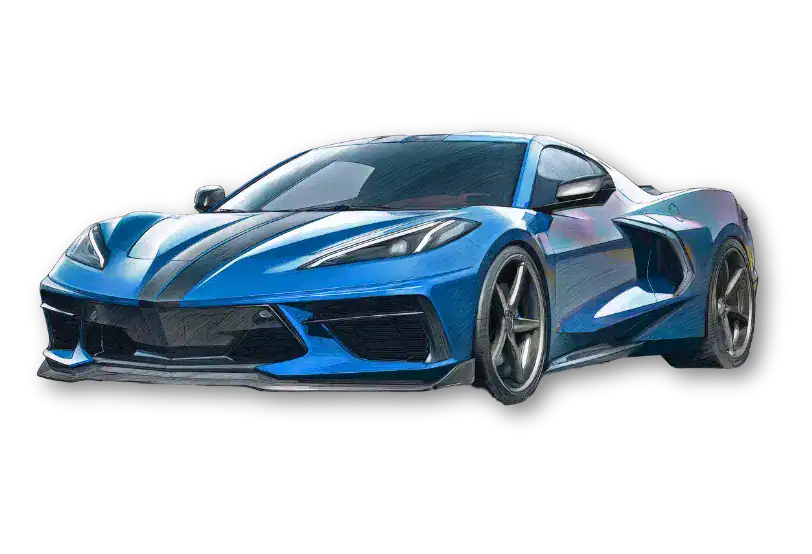 Blue Sports Car Detailing