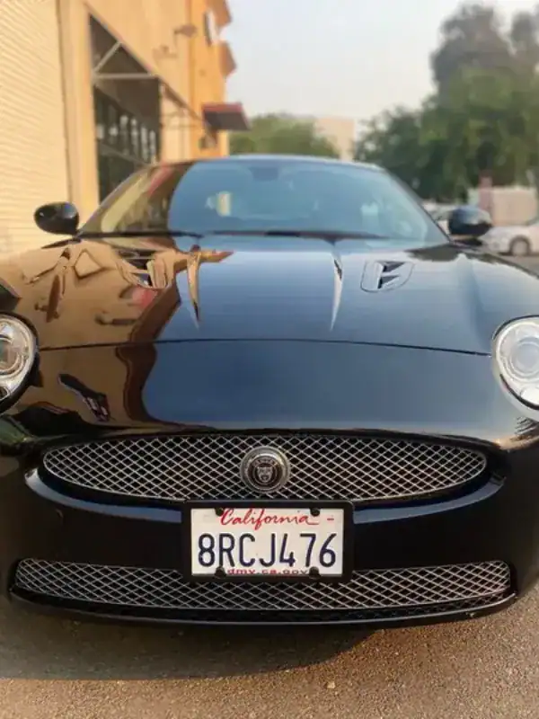 Front view of luxury sports car