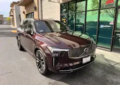 Maroon Volvo SUV after professional detailing