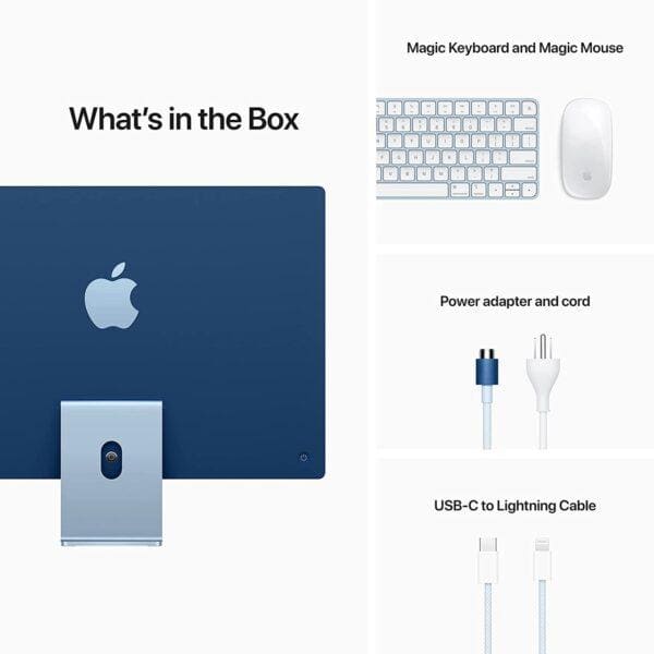 Οθόνη Apple, πληκτρολόγιο και ποντίκι, σε minimal στυλ, πρόσθετα εξαρτήματα ηλεκτρονικών υπολογιστών.