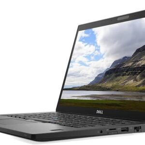 Οθόνη laptop Dell με ορεινό τοπίο και λευκό σύννεφο, έτοιμο για αγορά και χρήση.