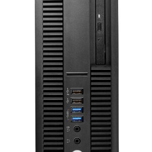 Ευδιάστατη εικόνα υπολογιστή HP EliteDesk με USB θύρες και optical drive.