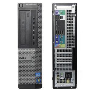 Περίβλημα υπολογιστή Dell με θύρες εισόδου και εξόδου, διακριτό μπροστινό και πίσω μέρος.