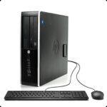 Παλαιός επιτραπέζιος υπολογιστής HP με πληκτρολόγιο και ποντίκι, επισκευές και αναβαθμίσεις.