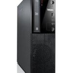 Υπολογιστής Lenovo ThinkCentre με δίσκο DVD και θύρες USB.