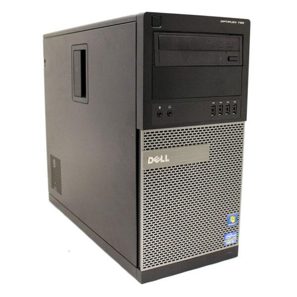 Αντικείμενο υπολογιστή Dell με θήκη desktop, ιδανικό για εργασιακή και οικιακή χρήση.