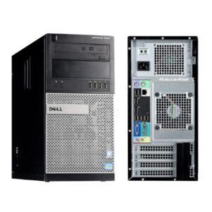 Υπολογιστής γραφείου Dell με διακριτικά χαρακτηριστικά και θήκη εργοστασιακής κατασκευής.
