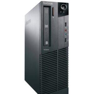 Παλιά υπολογιστής Lenovo ThinkCentre M Series με θήκη και USB θύρες.