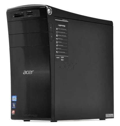 Άλογο: Υπολογιστής επιτραπέζιος Acer με γκρι και μαύρο σχέδιο, έτοιμος για επισκευές και αναβαθμίσεις.