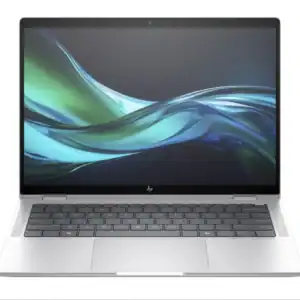 Οθόνη laptop HP με ευκρινή γραφικά και πληκτρολόγιο, ιδανική για εργασία και ψυχαγωγία.