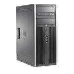 Υπολογιστής γραφείου HP με DVD drive, USB ports, και δυνατότητα αναβάθμισης.
