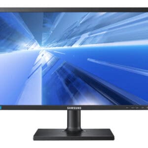 Οθόνη υπολογιστή Samsung LED wide, ιδανική για εργασία και ψυχαγωγία.