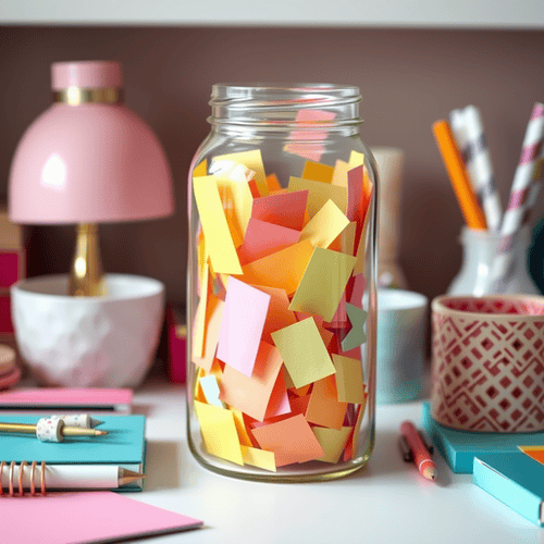A jar for small notes about things that make you happy: i have 100 more simple things to write in a happy jar to give you a little inspiration.