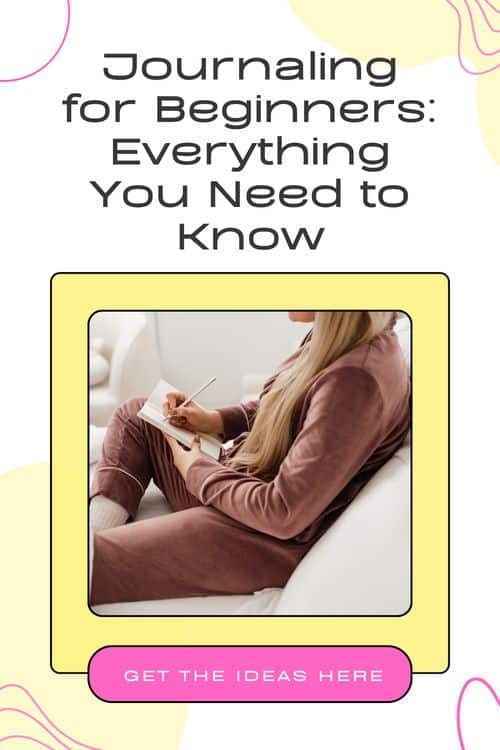 Pinterest pin for the journaling for beginners post