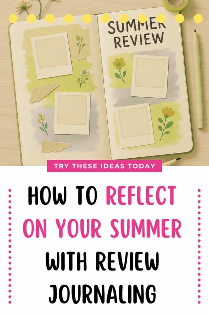 Pinterest pin for the summer review journaling post