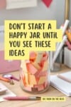 Pinterest pin for the happy jar ideas post