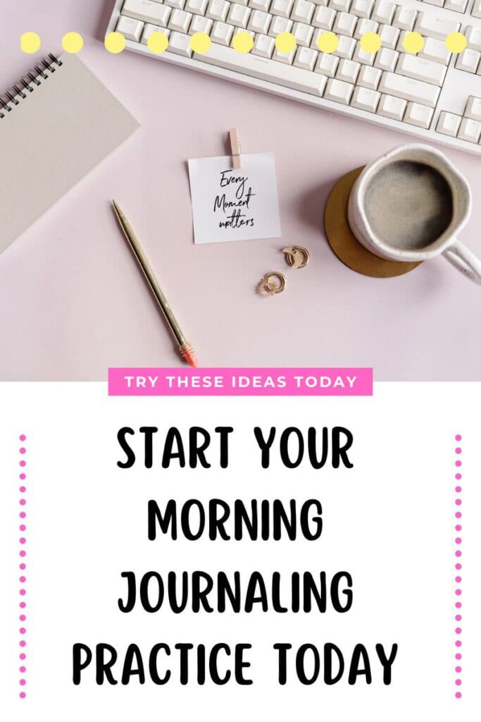 Pinterest pin for the morning journaling post
