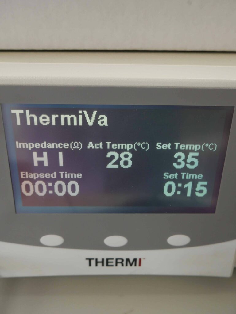 ThermiVa RF Device Screen Display