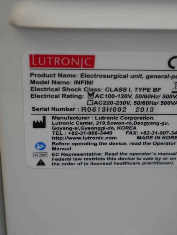 Lutronic Infini Certified pre-owned Laser machine | The Laser Agent