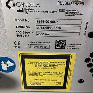 Candela PicoWay Pulsed Laser Serial Label