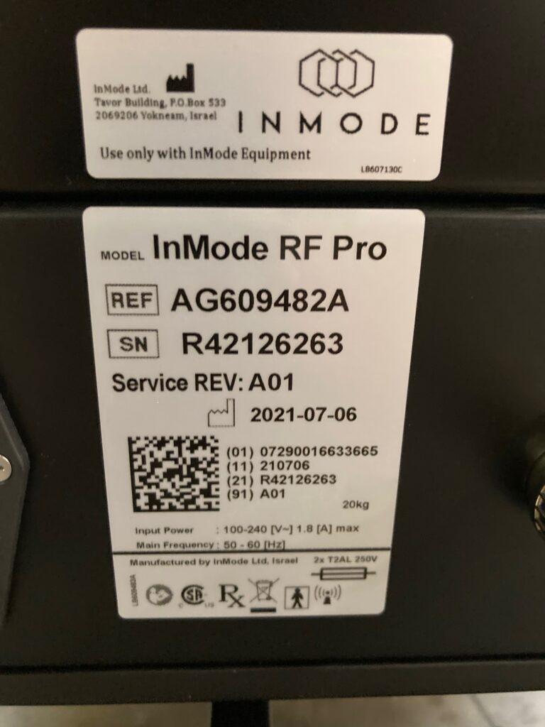 2021 Inmode RF Pro