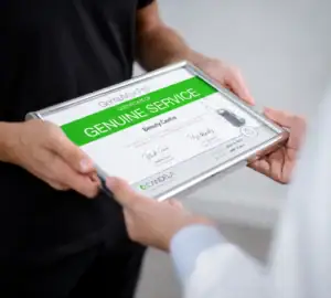 Certificate of Genuine service when you sell used cosmetic laser