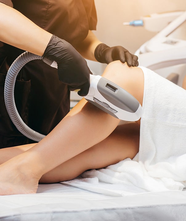 Laser Hair Removal Treatment On Leg