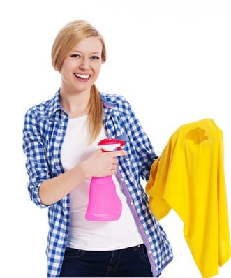 shutterstock_135629465 - Upstairs Downstairs Cleaning Service Spritz, spray and softly apply pressure when removing clothing stains.
