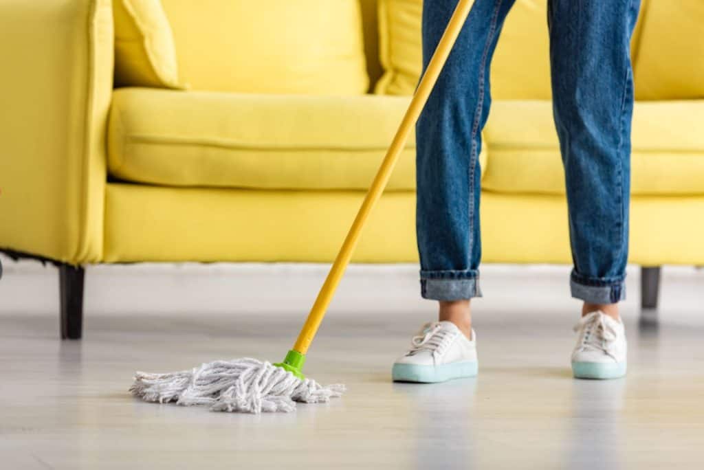 mopping photo - Upstairs Downstairs Cleaning Service mopping photo