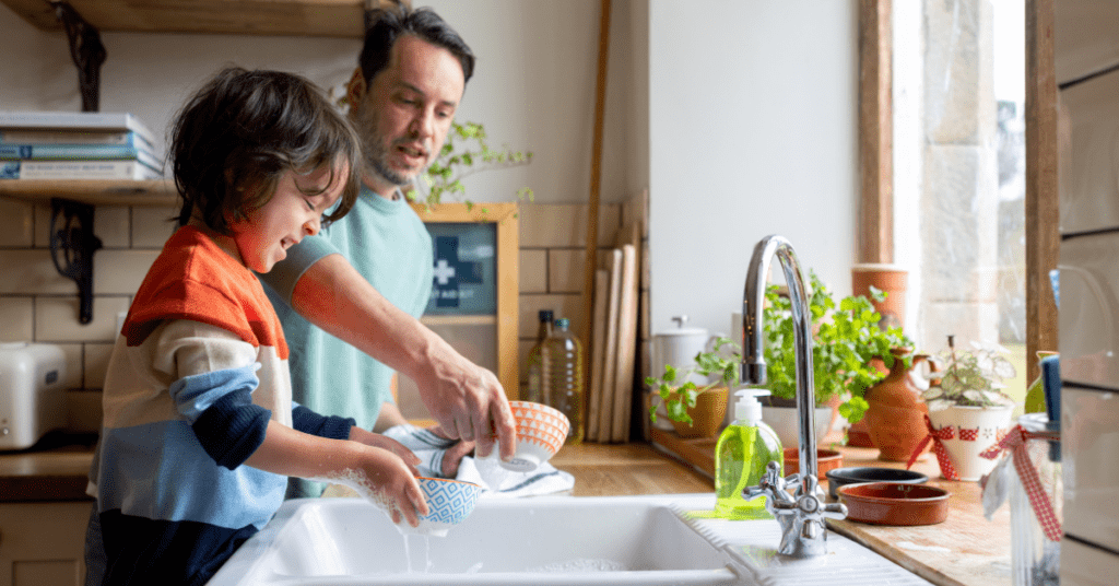 daily cleaning schedule - Upstairs Downstairs Cleaning Service cleaning kitchen counter