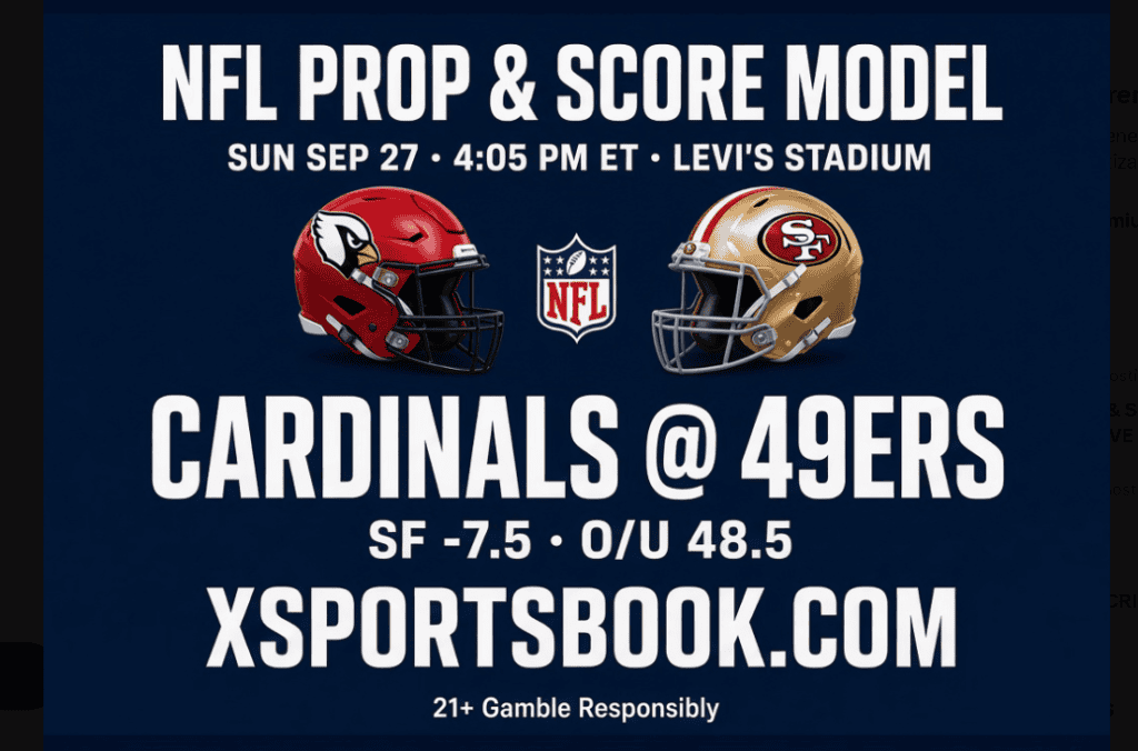Cardinals vs 49ers Prop Bet Picks 9-27-26